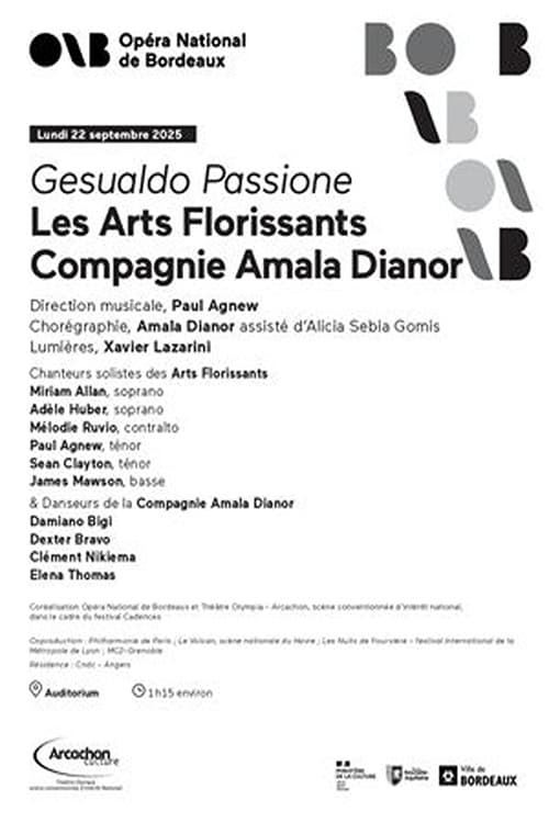 Amala Dianor et Les Arts Florissants : Gesualdo Passione Nuits de Fourvière 2026