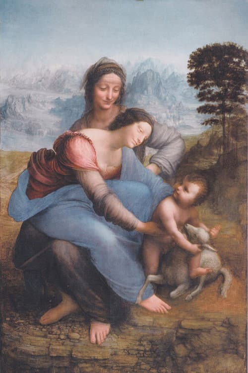 Léonard de Vinci « Le sourire et l’entrelacs, La Vierge, l’enfant Jésus et Sainte Anne »