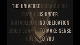 The Universe Is Under No Obligation To Make Sense To You