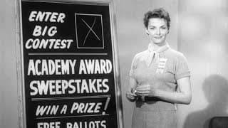 Academy Awards Sweepstakes snipe featuring Jane Russell (1957) [FTD-0621]
