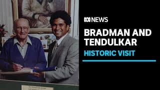 Documentary reveals nervous meeting between Sir Donald Bradman and Sachin Tendulkar | ABC News