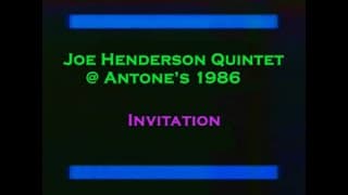 Invitation Joe Henderson 1986