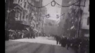Over route of Roosevelt parade in an automobile