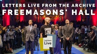 LETTERS LIVE FROM THE ARCHIVE: FREEMASONS' HALL. Benedict Cumberbatch, Tom Hiddleston + Jude Law