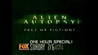 Fox "Alien Autopsy" TV Special Promo (1996)