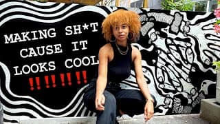 I DID MY FIRST PAINTING, MY FIRST MURAL, & MY LARGEST ART PIECE EVER!? UNPROVOKED CREATIVE PROCESS!